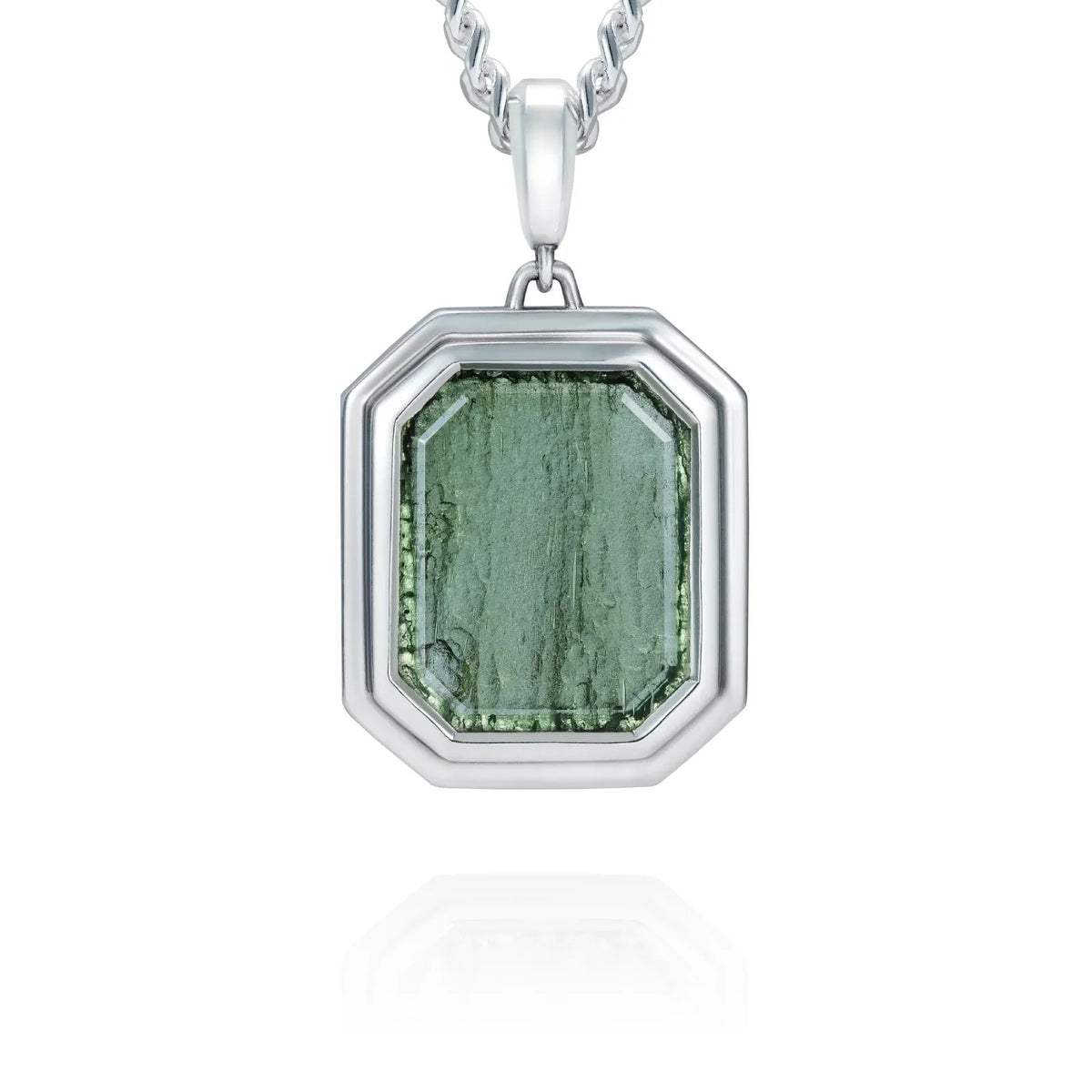 Faceted Moldavite Pendant